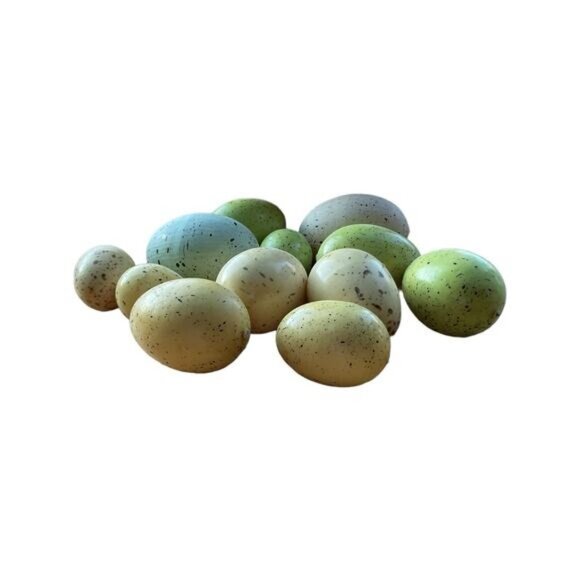 Artificial Speckled Eggs For Decoration 12 Piece Set Multicolor Pastel Easter - Picture 2 of 3